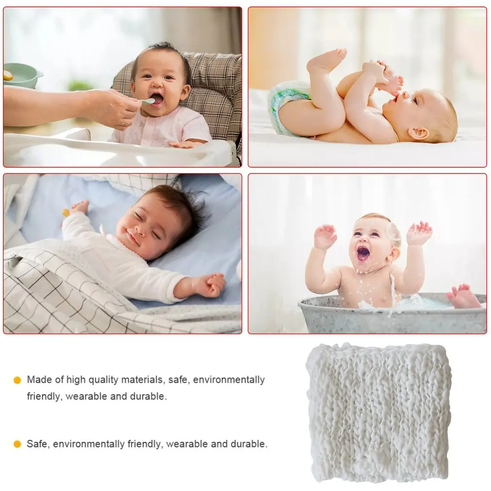 

Newborn Infant For Photography Wraps Knitted Kids Boys And Girls Photo Props Knitting Wool Strong Stretch Blanket