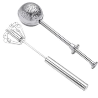 flour or powdered sugar shaker duster stainless steel sifter dusting wands with mini whisk flour sifter duster sifter