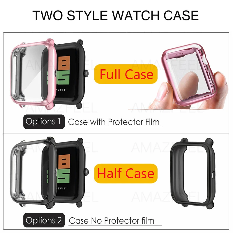 

Wrist Strap For Case Strap Metal Bracelet For Huami Bip Lite S U Wrist Strap Band Screen Protector Case Belt