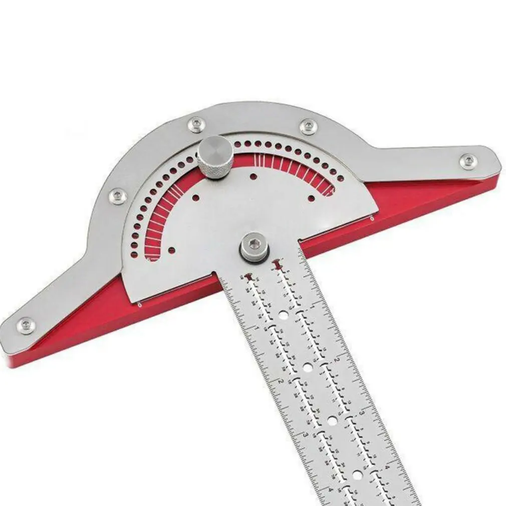 

Woodworking Gauge Measuring Ruler Scale Stainless Steel Multi-directional Measurement Adjustable Ruler