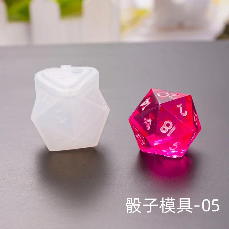 1 шт. DIY 3D игральные кости серии ювелирных изделий инструменты номер геймер Инструменты Силиконовые УФ смолы ювелирные изделия формы - Цвет: Type 5