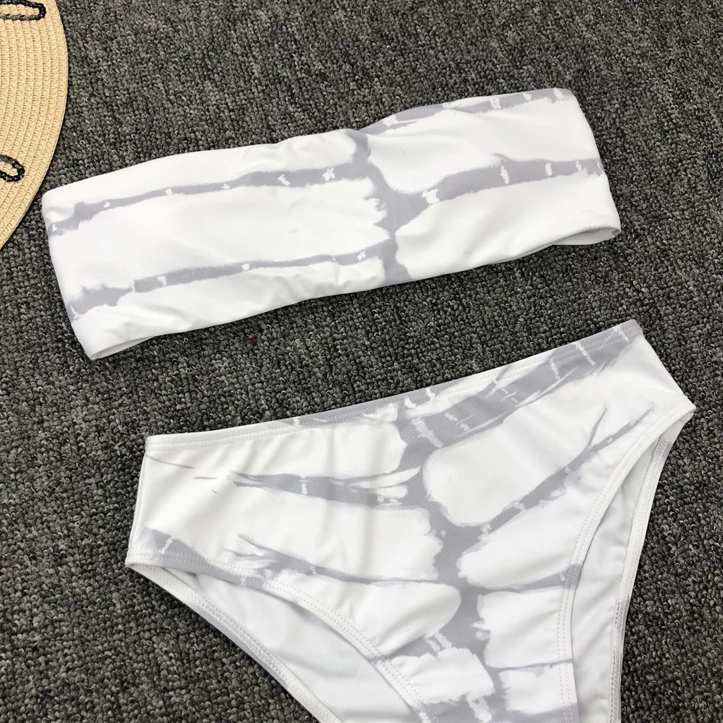 Женский комплект бикини с открытыми плечами и чашками пуш ап|Купальники| |