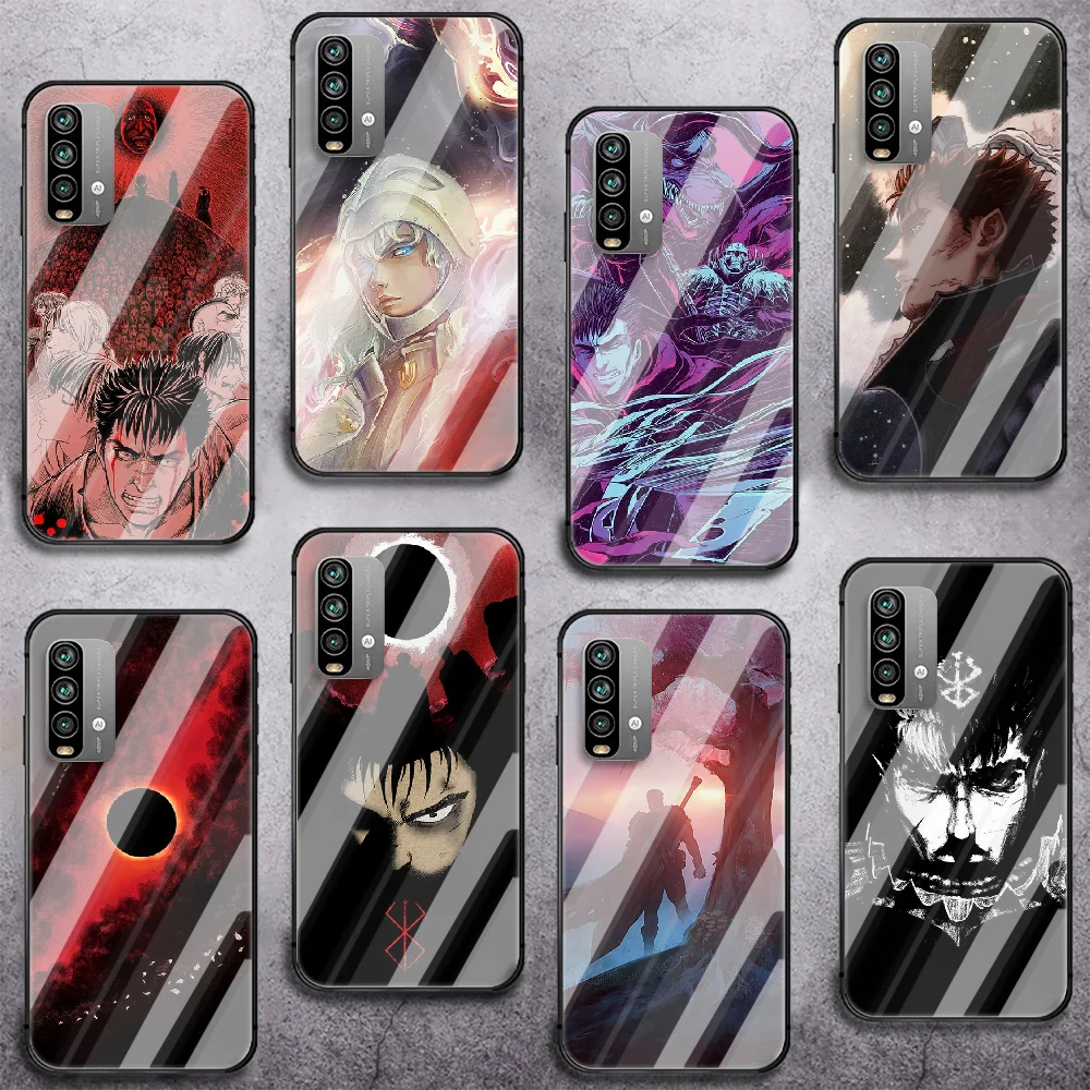 

Bersek Japanese anime manga Tempered Glass Smart Phone Case For Xiaomi Redmi Note 7 8 9 10 K 30 40 S A C T 5G Pro Cover Cell