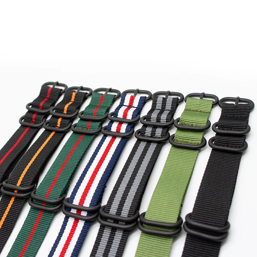 

Premium Striped Watch Band 18MM 20MM 22MM Nylon Strap for NATO Casual Fashion Watches Accessories