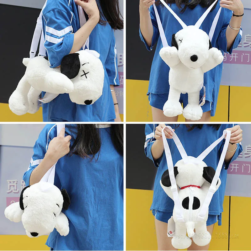 Kawaii Снупи плюшевые рюкзаки плюшевые куклы игрушки животные Снупи Мягкая кукла милая собака плюшевые игрушки школьная сумка Детский подарок на день рождения