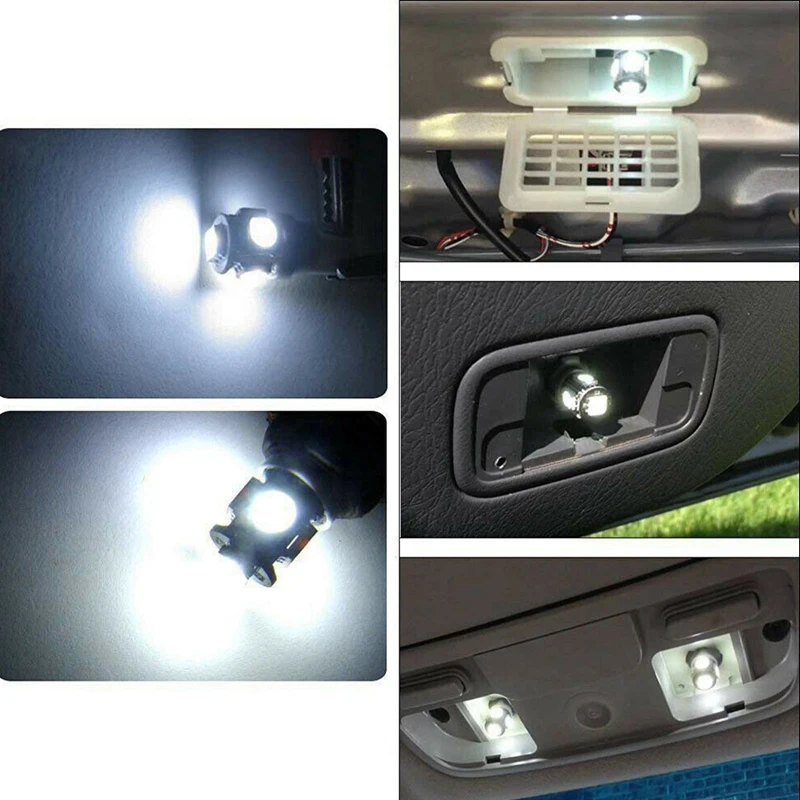 

50Pcs Super White T10 Wedge 5-SMD 5050 LED Light Bulbs W5W 2825 158 192 168 194
