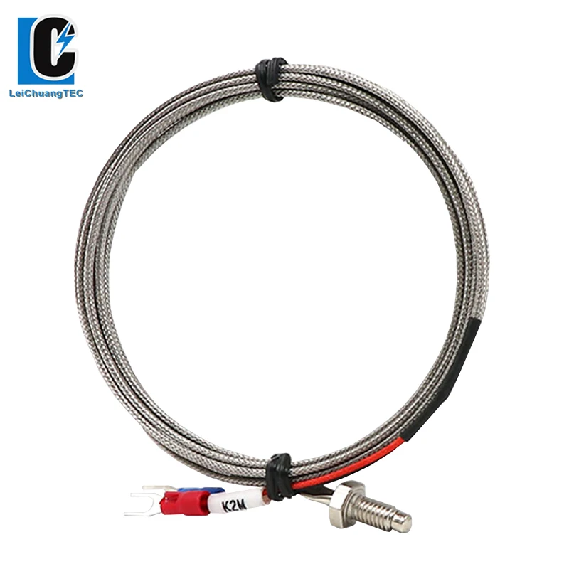 

M6 M8 Screw K-type thermocouple electrothermal temperature sensor with extended line temperature control high temperature probe