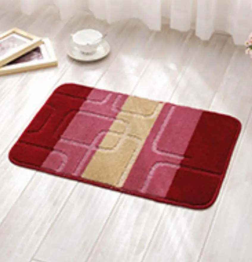 Зеленые листья Ванная комната коврики входной коврик для дома свежий