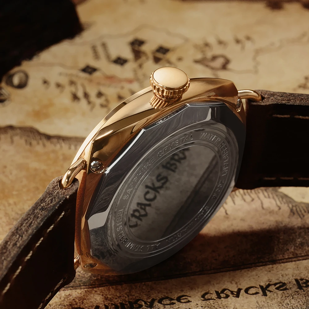 Часы San Martin Мужские механические бронзовые водостойкие 200 м |