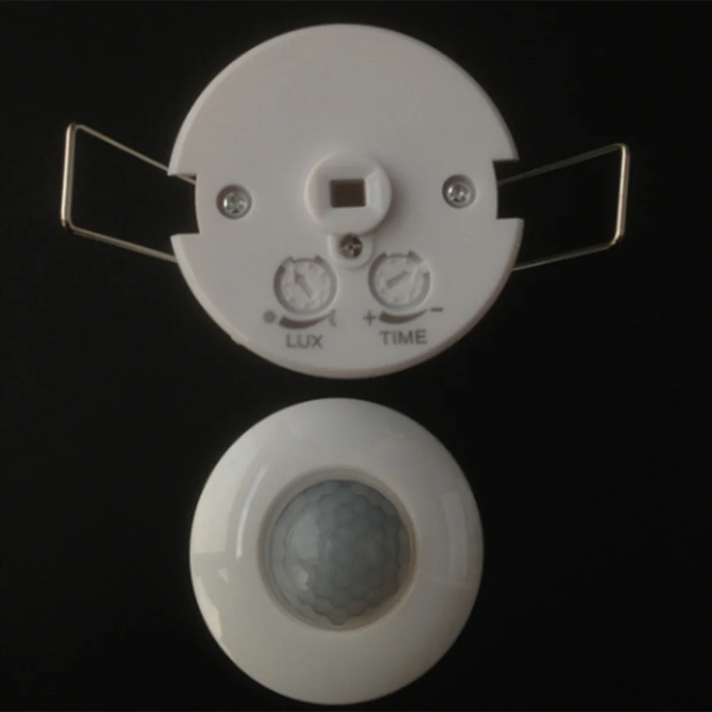 Мини 12 В 220 В Led pir датчик движения переключатель 140/360 градусов Регулируемая безопасность Потолочный PIR инфракрасный датчик движения тела переключатель