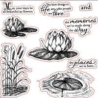 daboxibo pond lotus clear stamps mold for diy scrapbooking cards making decorate crafts 2021 new arrival