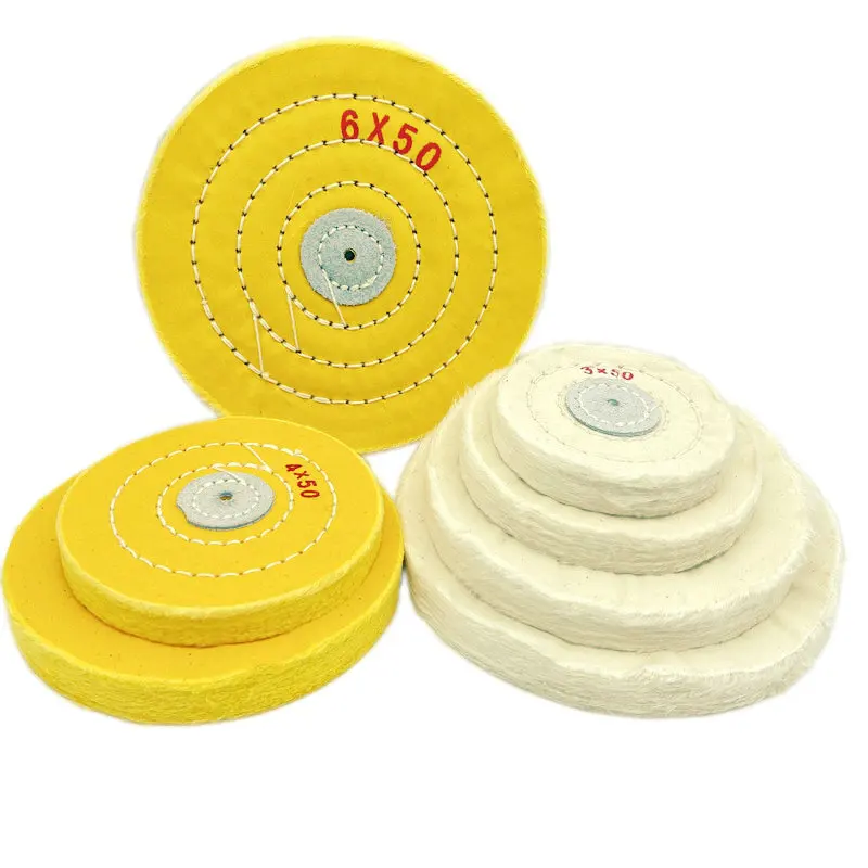 Полировальный круг из хлопка полотно для полировки 3 6 дюймов белый Круглый 50
