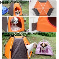 camping indoor outdoor pet tent small dog cat house sunscreen portable foldable puppy kennel cat nest dog sleeping bed