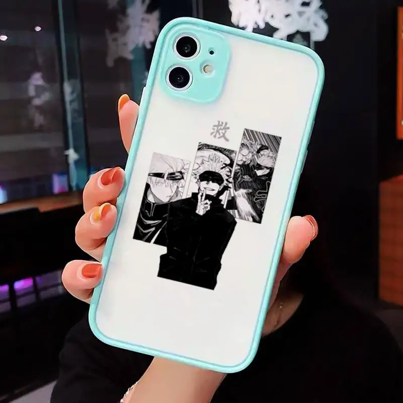 

Jujutsu Kaisen Anime Phone Case matte transparent For iphone 7 8 11 12 plus mini x xs xr pro max cover
