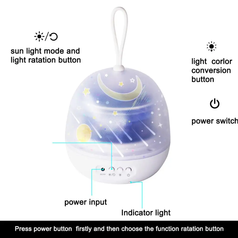 Звезда проектор луна лампа Звездный ночной Светильник СВЕТОДИОДНЫЙ светильник