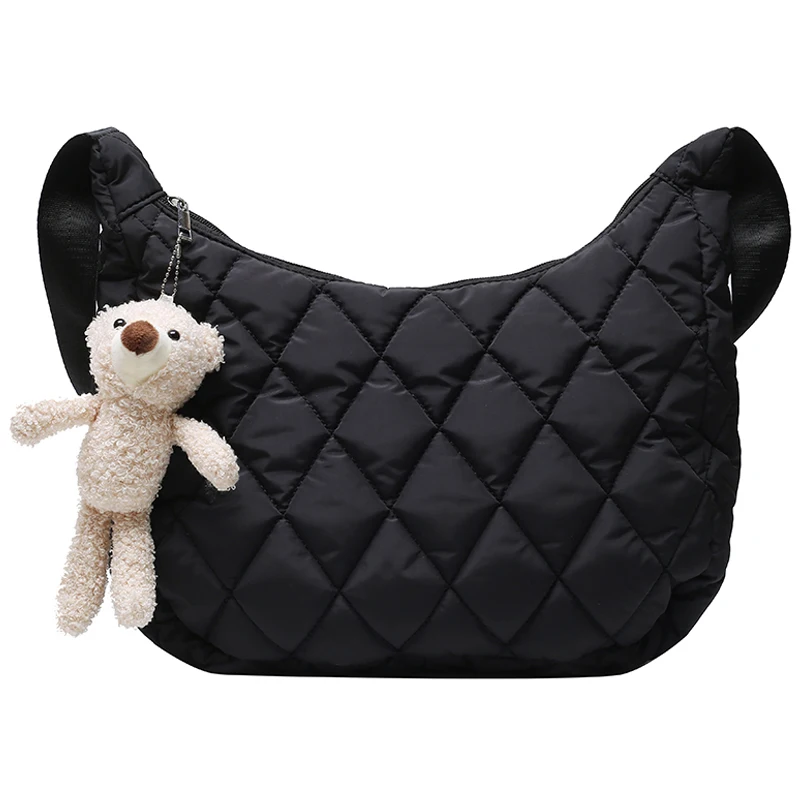 

High Capacity Luxury Design Women's Famous Brand Handbag Female 2021 Big Nylon Crossbody Over The Bear shoulder bag