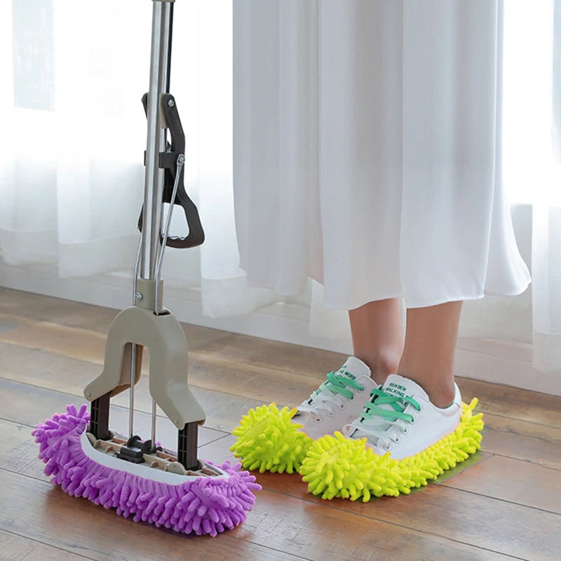 1 шт Многофункциональный шенилл микро тапочек из волокна чистые тапочки Ленивые