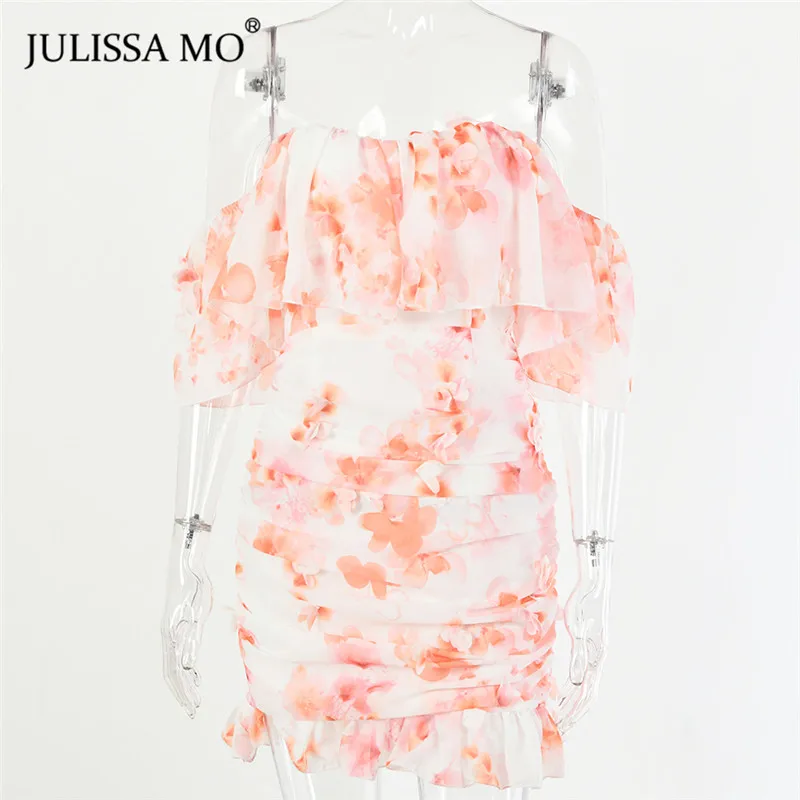Женское платье с цветочным принтом JULISSA MO летнее облегающее мини-платье в стиле