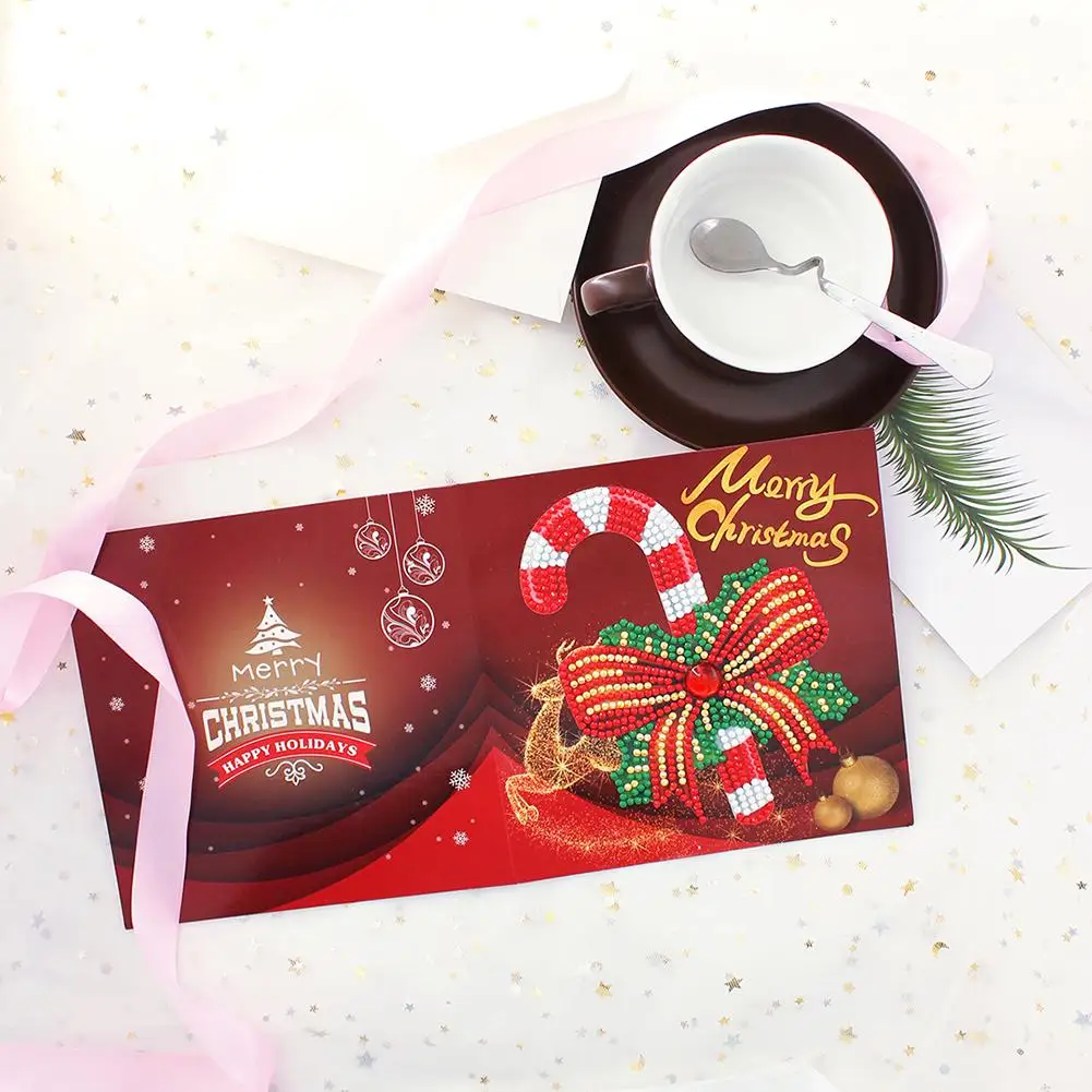 Алмазная живопись открытки Рождественские поздравительные 5D Сделай Сам