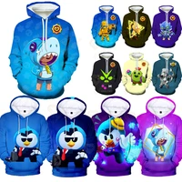 children 3d print leon crow spike hoodies sweatshirts casual spring autumn streetwear men clothing hooded top plus size