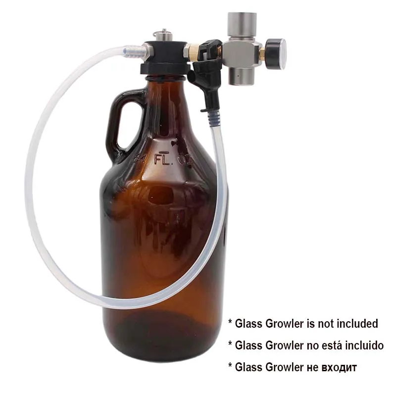 

Glass Growler Cap with Silicone Hose Portable Growler Dispenser Homebrew Beer Kegging Equipment