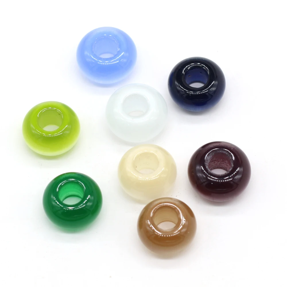 

Natural Stone Pendants Ring Shape Mixed Cat Eye Stone Necklace Accessories Charm for Jewelry Making Bracelet Earrings