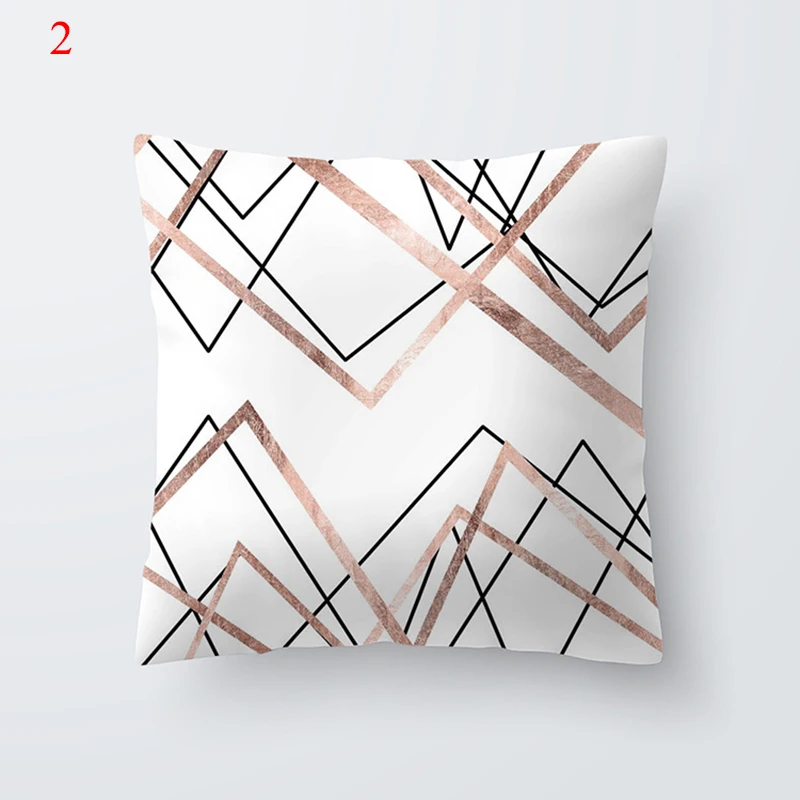 Розовые золотые блестящие перья геометрический чехол для подушки современная