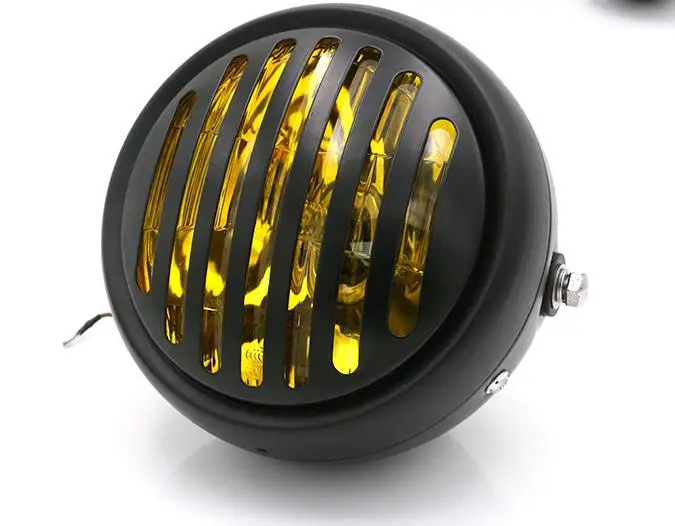 Фара для мотоцикла желтое стекло Модифицированная фара