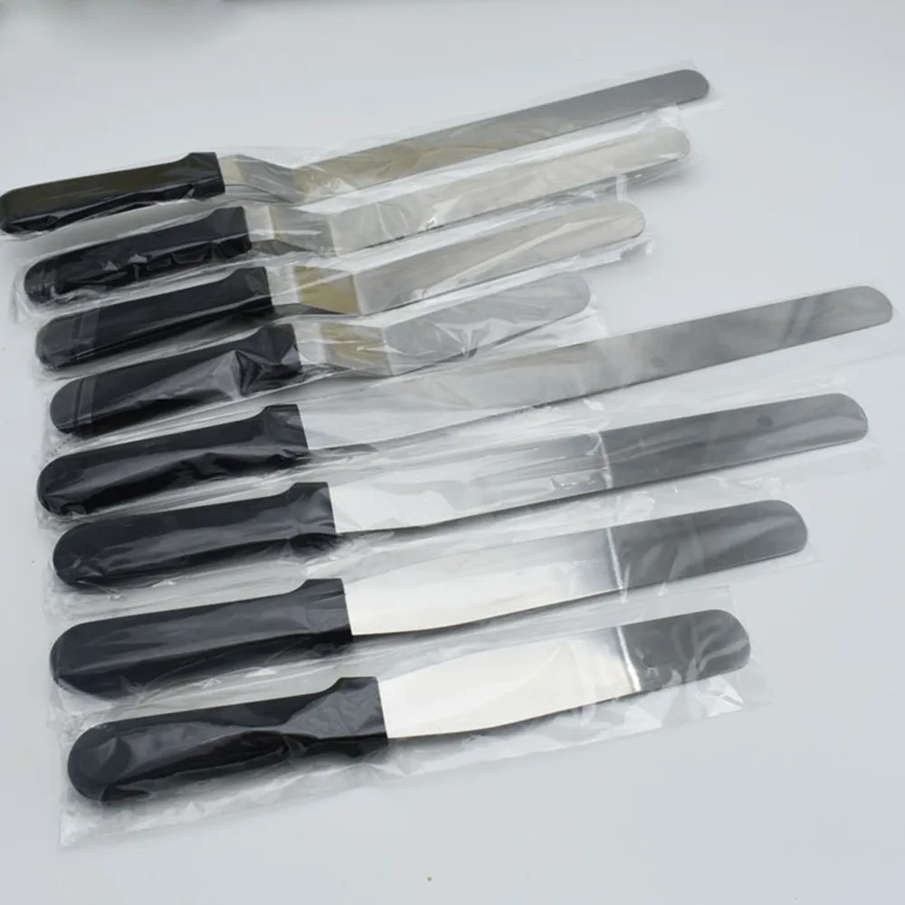 

6/8/10/12 inch Stainless Steel Cake Spatula Butter Cream Icing Frosting Knife Smoother Kitchen Pastry Cake Decoration Tools