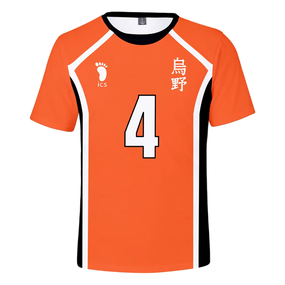 

2021 new 3D Anime Haikyuu Shirt Cosplay Costume Hinata Shoyo T-shirt Karasuno High School Volleyball T shirt Tops Men clothing