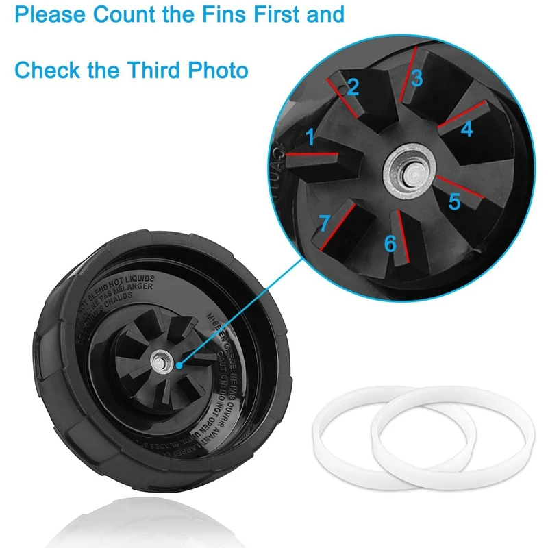 7 плавник экстрактор лезвия Запчасти для авто соковыжималки Nutri ниндзя Авто IQ BL482