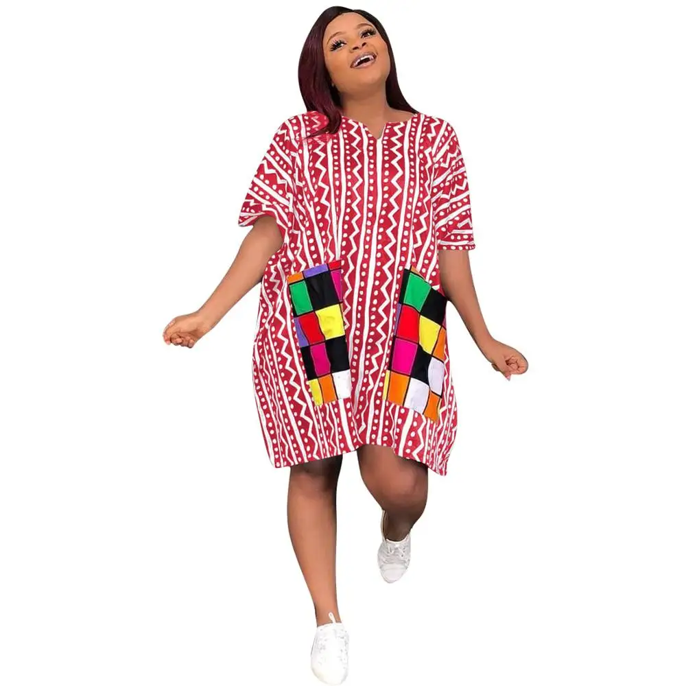 Новое Женское осеннее платье с волнистыми полосками и коротким рукавом размера