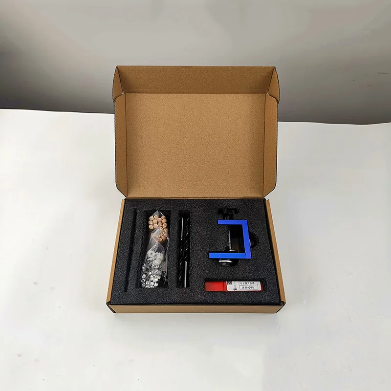 

3 in 1 Aluminium Alloy Drilling Locator Tool Kit Hole Puncher Hole Locator Hole Opener Woodworking Positioner Drill bits