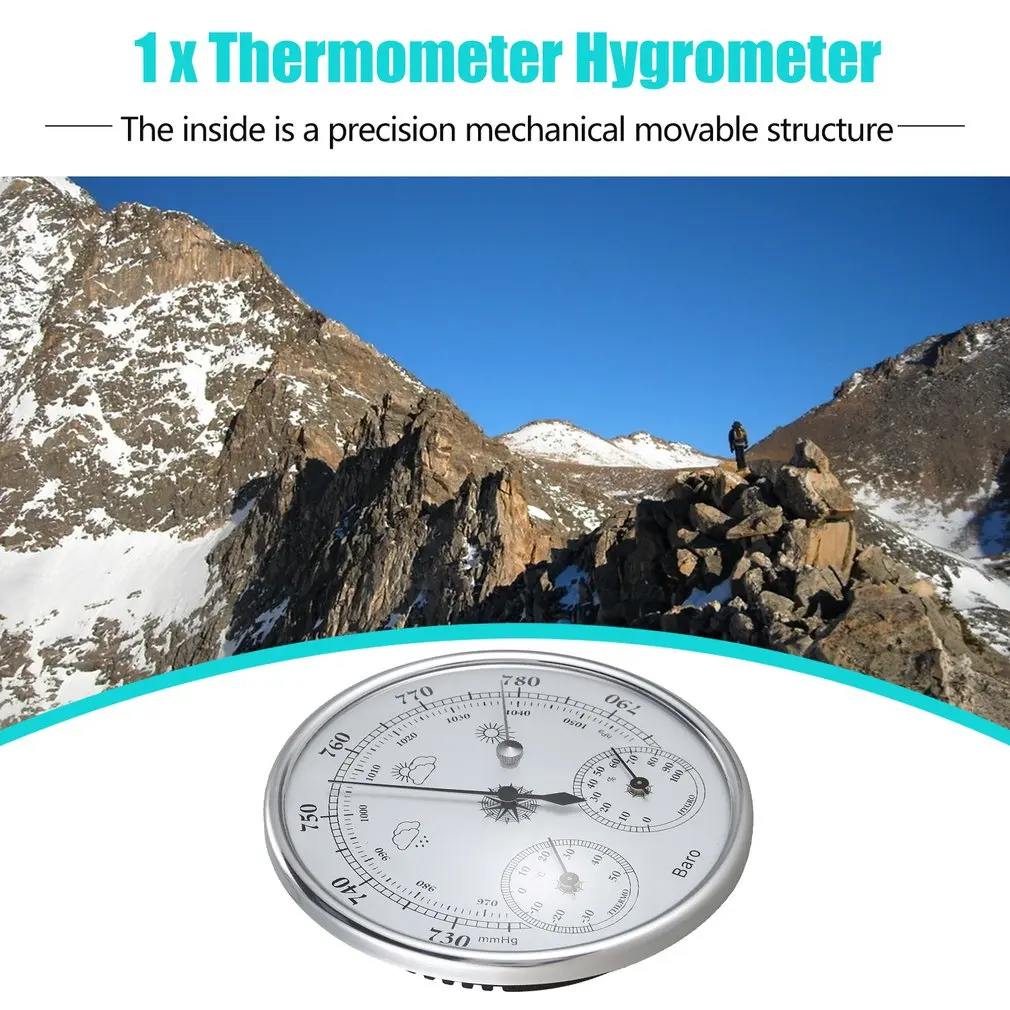 3 в 1 настенный бытовой термометром и гигрометром декоративные часы для высокой