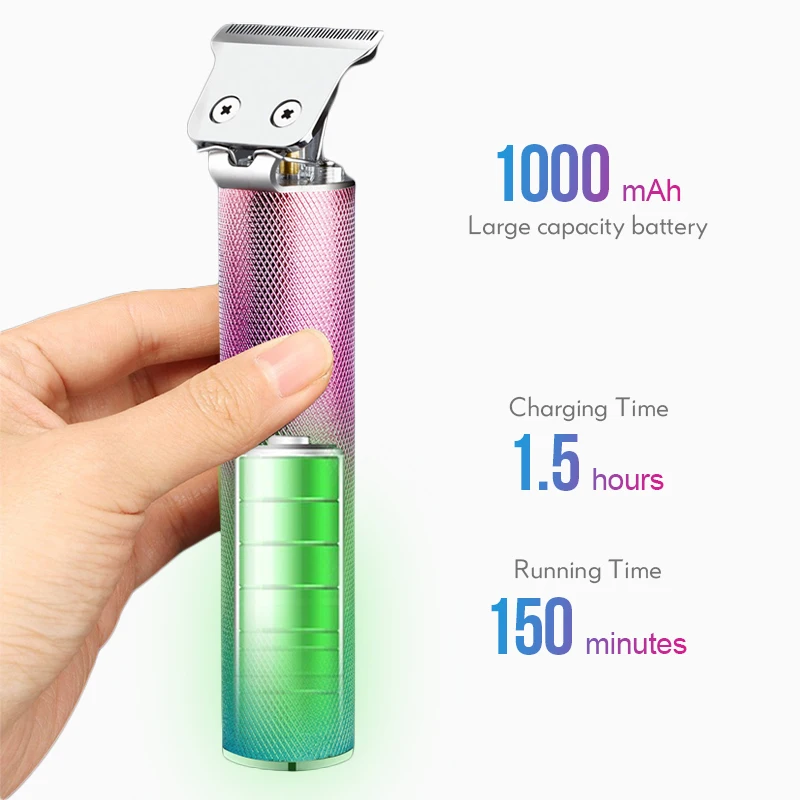 

Rechargeable Hair Trimmer Li T-Outliner Cordless Barber Trimmer Men 0 Mm Baldhead Hair Clipper Finishing Hair Cutting Machine
