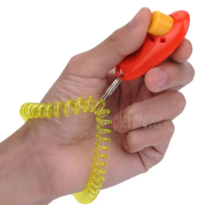 Pet Dog Training Click Clicker Agility Trainer Aid Wrist Lanyard Obedience Supplies | Дом и сад