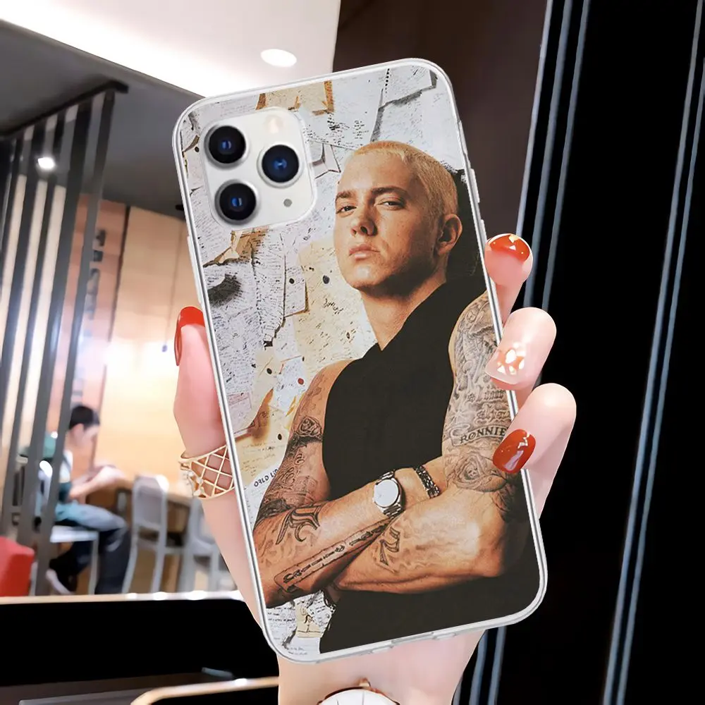 

Hip Hop Rapper Eminem Rap Transparent Phone Case For Xiaomi Redmi K30s Ultra Note 8 9 Pro Max 9s 10T Pro 11 10 Lite Clear Cover