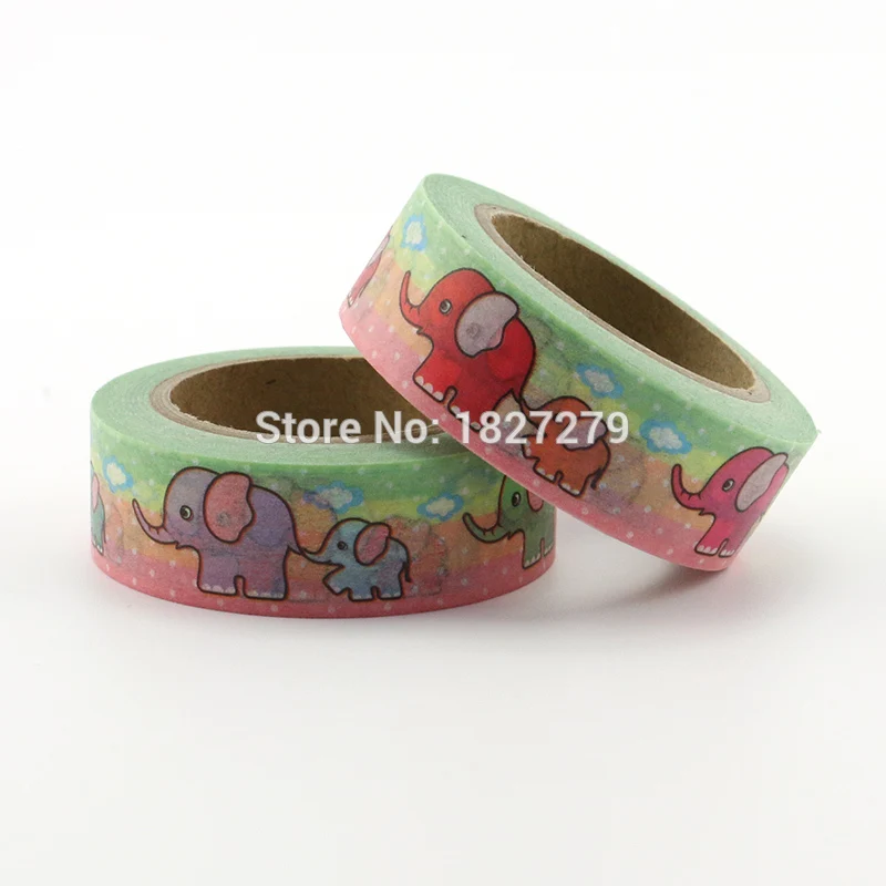 1 шт. Новый Diy милый мультфильм слон васи клейкая лента стикер бумага для
