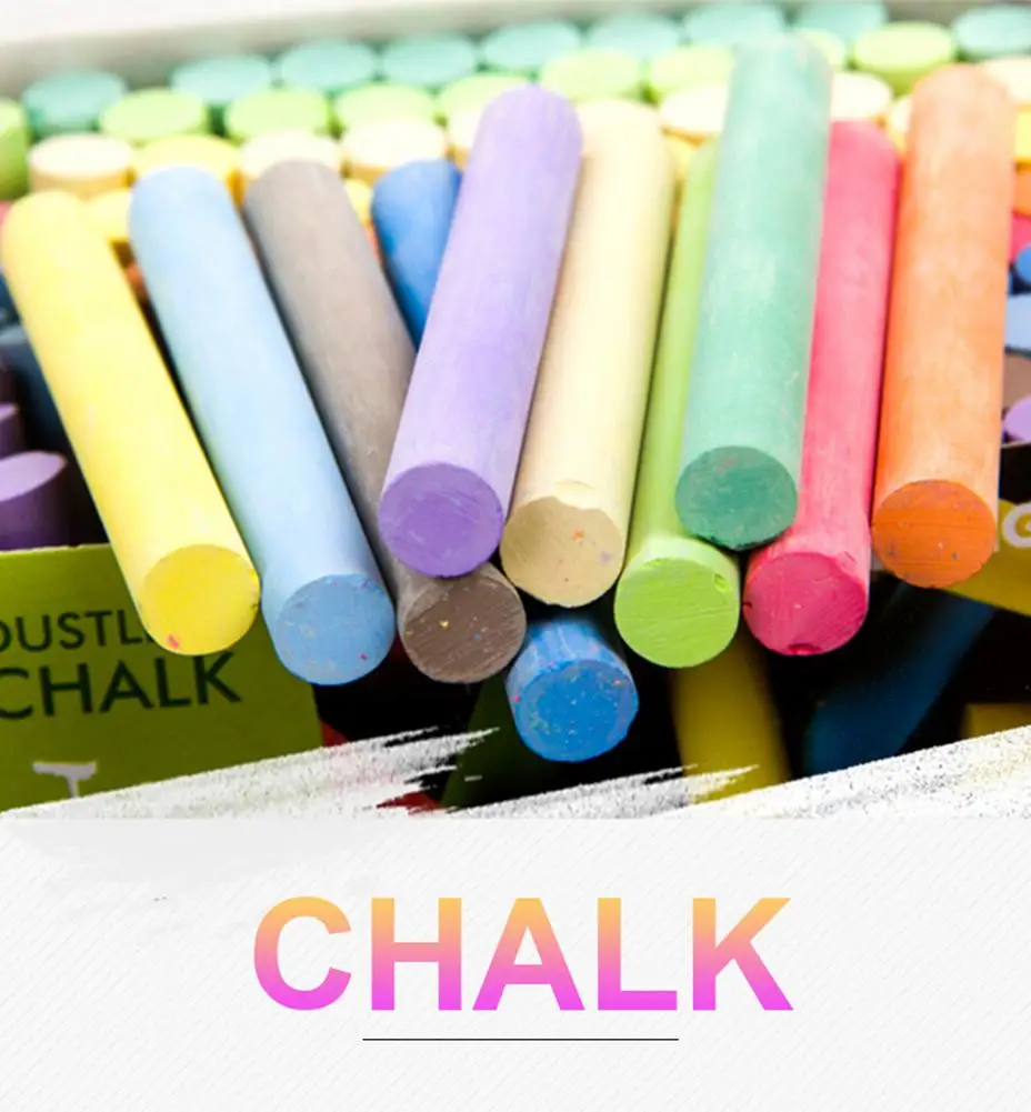 10PCS Sidewalk Chalk Set Bright Colors Doodle Blackboard Drawing Dustless Colorful for Teacher Supplies | Канцтовары для офиса и
