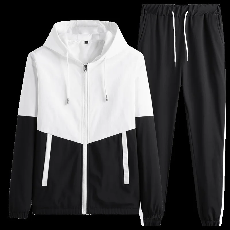 

Autumn Sports Suit Men Jacket and Trousers Two Piece Set Casual Running Suit Mens Outfit Set 2021 Fashion Men's Joggers Set 6XL