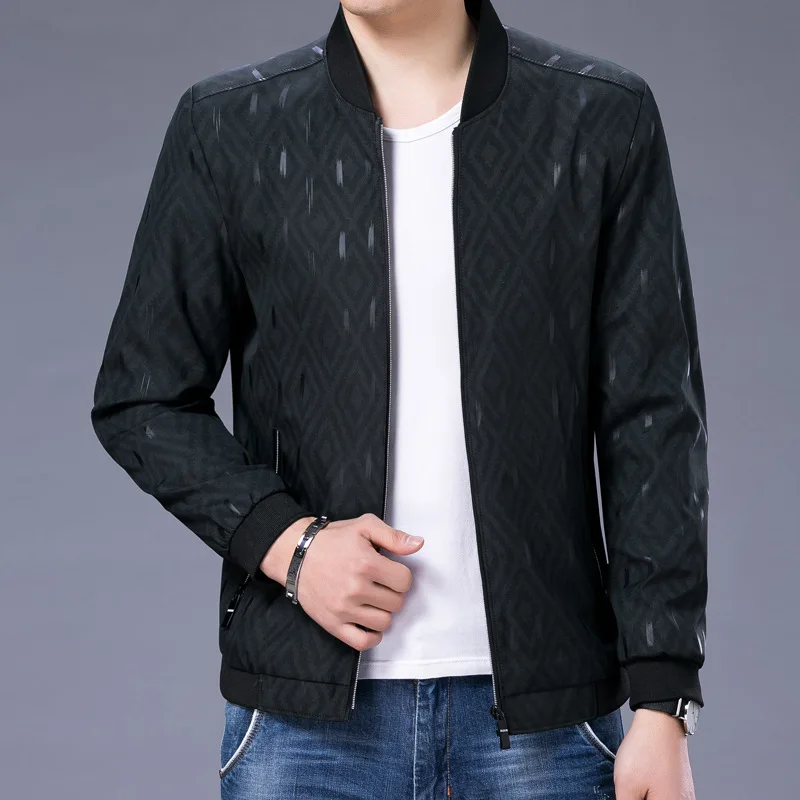 

New Mens youth men's jacket coat jacket collar men's casual fashion printing