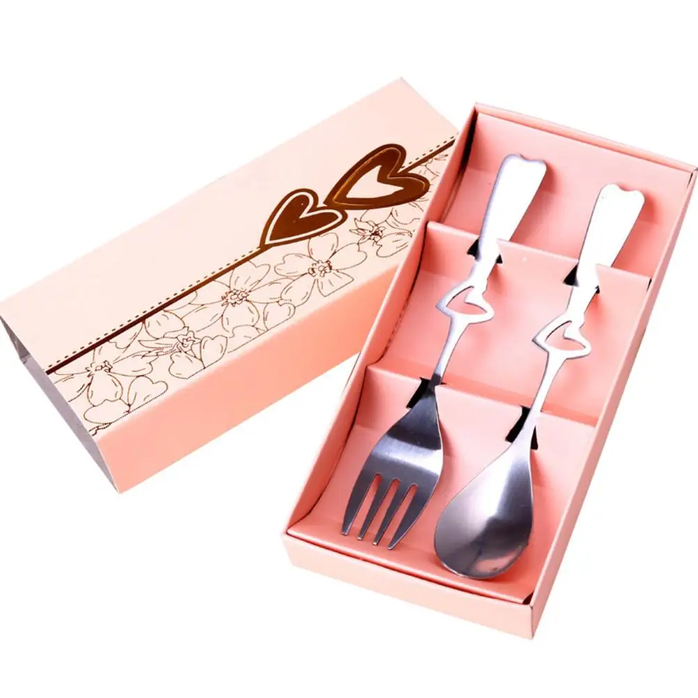 2 шт. столовый набор из вилок ложка в форме сердца d выдолбленной формы посуды