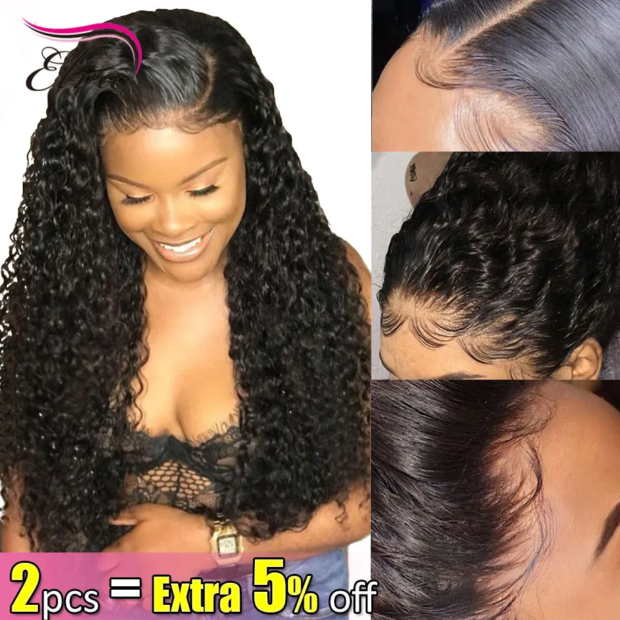 Elva Hair 13х6 парики из человеческих волос на фронте шнурка предварительно сорванные