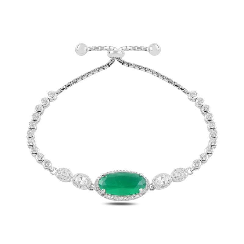 

Silverlina Silver Zircon Stone Lift Bracelet