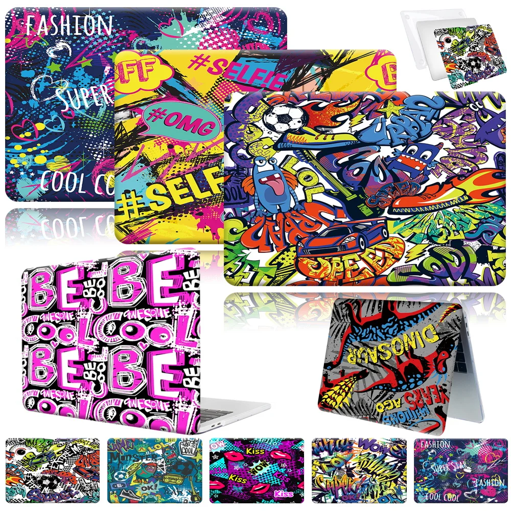 

Laptop Case for Apple MacBook Pro 13/15/16/ Inch/MacBook Air 13/11 Inch/Macbook 12 Fashion Graffiti Hard Shell Protective Cover
