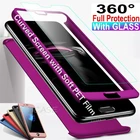 Чехол для Samsung S20 FE S10 Lite S20 Plus S9 S8 S7 S6 Edge Plus, пластиковый стеклянный, с полным покрытием, бампер для Galaxy Note 20 Ultra, 360