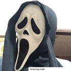Забавная маска смерти на Хэллоуин, страшная маска скелета, маска для убийства, маска с криком демона