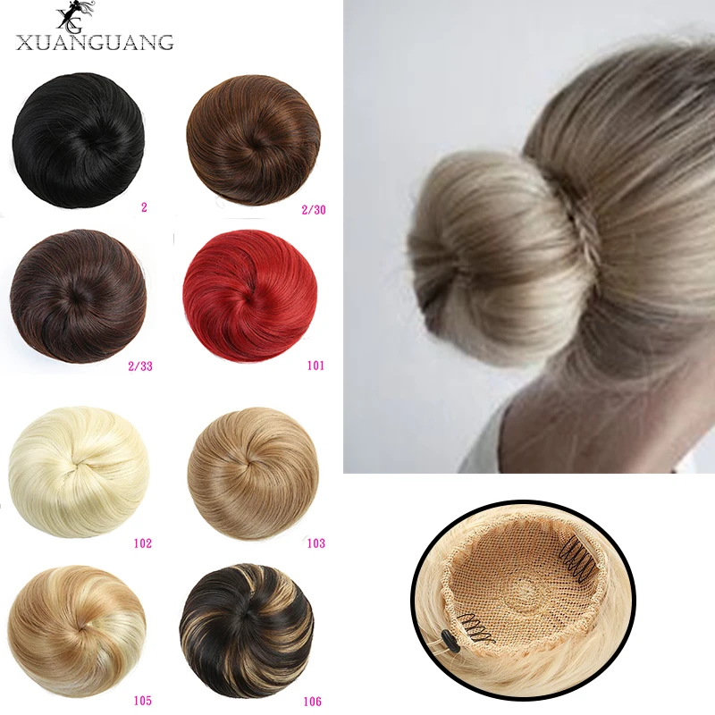 XUANGUANG модный пучок зажим для волос кудрявый парик аксессуары химическое волокно