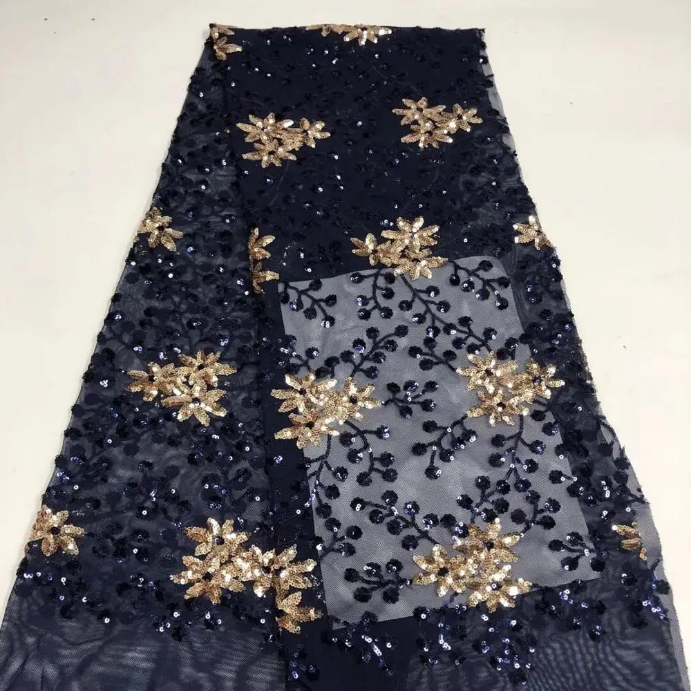 

Cheap Nigerian Mesh Lace Fabric African French Tulle Lace Sequence Sequins Lace Fabric For Wedding Sewing Embroidery Net Lace RF