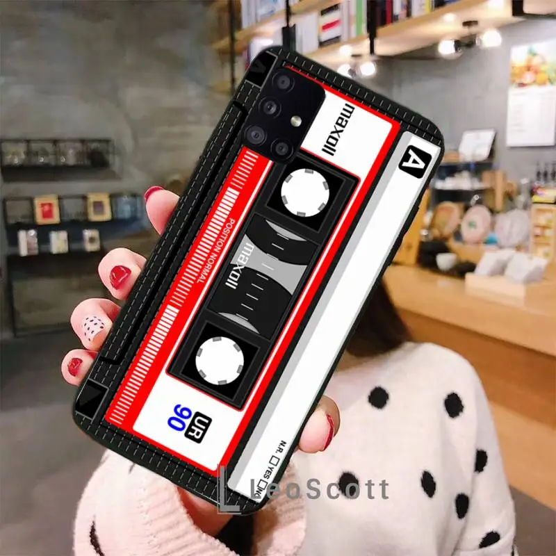 

VintageCassettetape Phone Case For Samsung A40 A50 A51 A71 A20E A20S S8 S9 S10 S20 Plus note 20 ultra 4G 5G